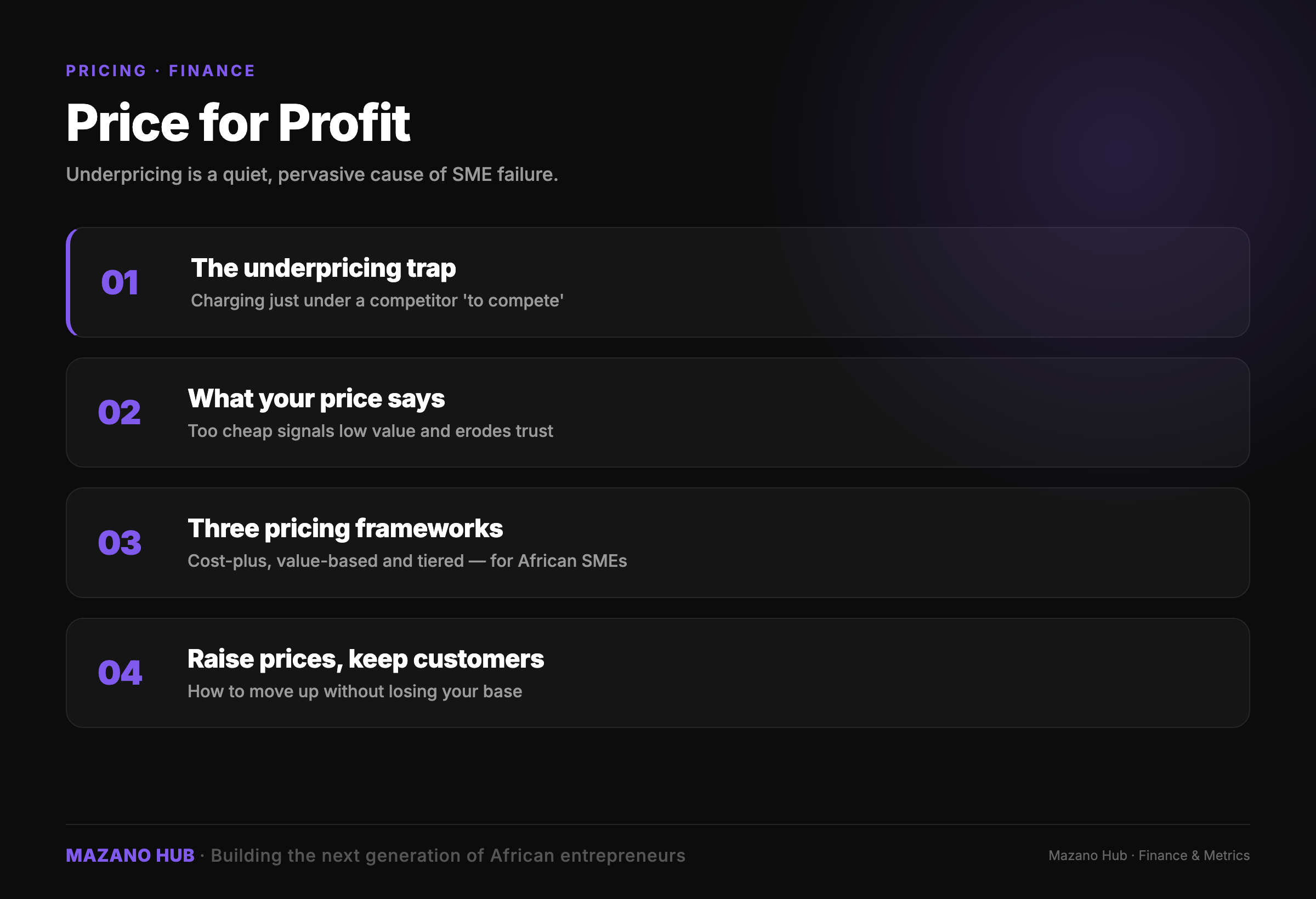 Price for Profit: Escaping the Underpricing Trap