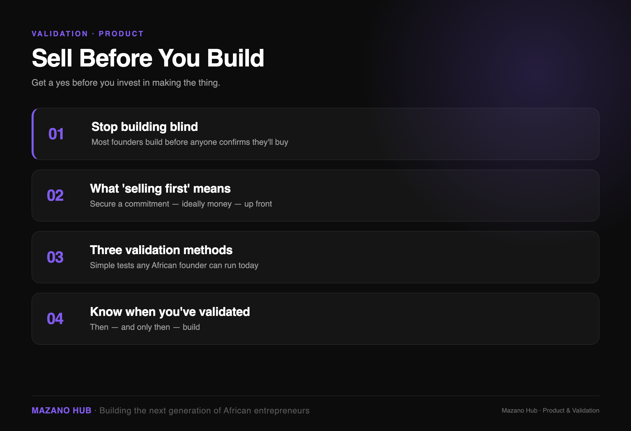 Sell Before You Build: A Guide for African Founders